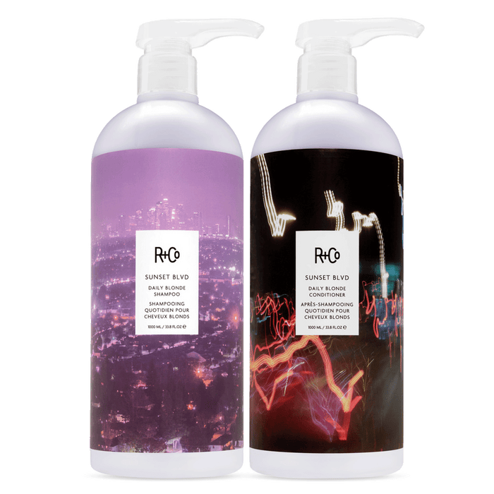 SUNSET BLVD Daily Blonde Shampoo + Conditioner Liter Set
