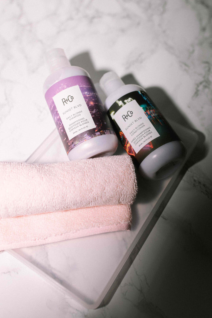SUNSET BLVD Daily Blonde Shampoo + Conditioner Liter Set