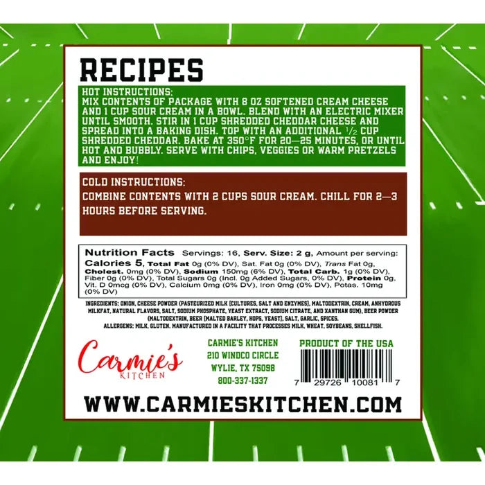Tailgaters Beer Cheese Dip Mix - Game Day Collection