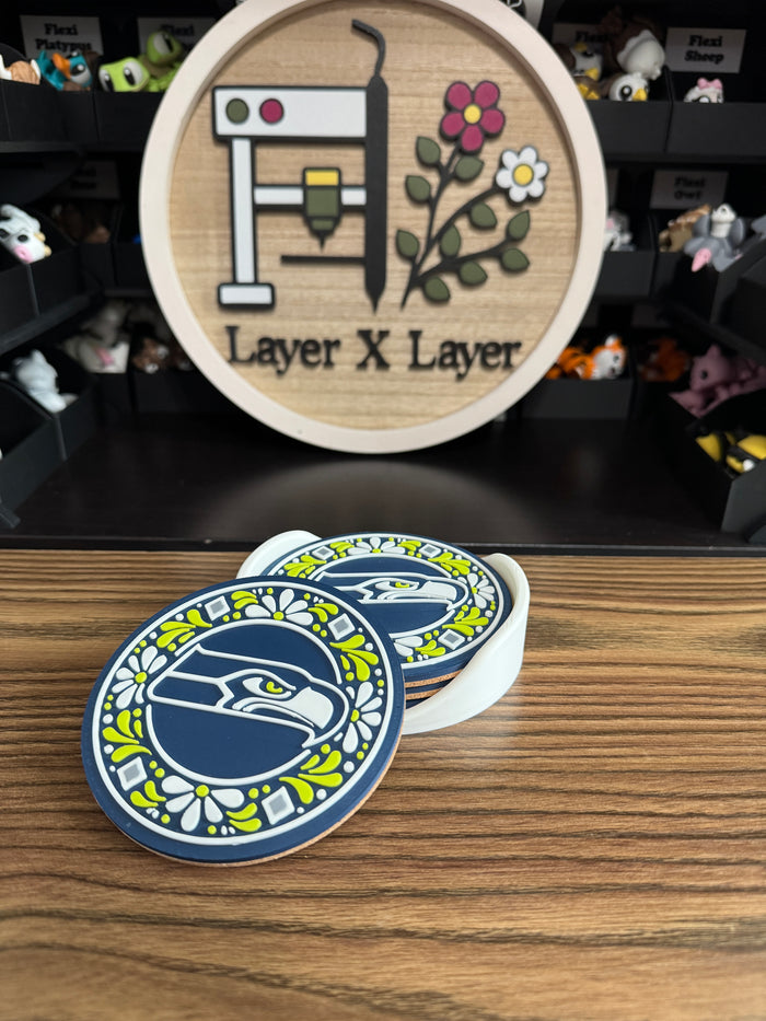 Talavera Seahawks Coaster Set