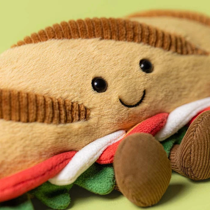 JellyCat - Teddy - Amuseables Caprese Baguette - Details