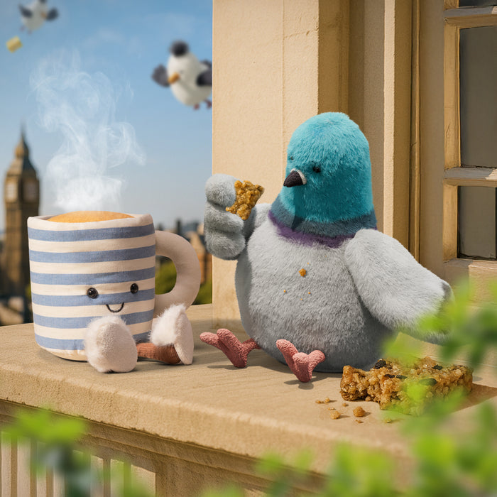 Teddy - Amuseables Rosie Lea Mug of Tea & Pigeon - Lifestyle Cut