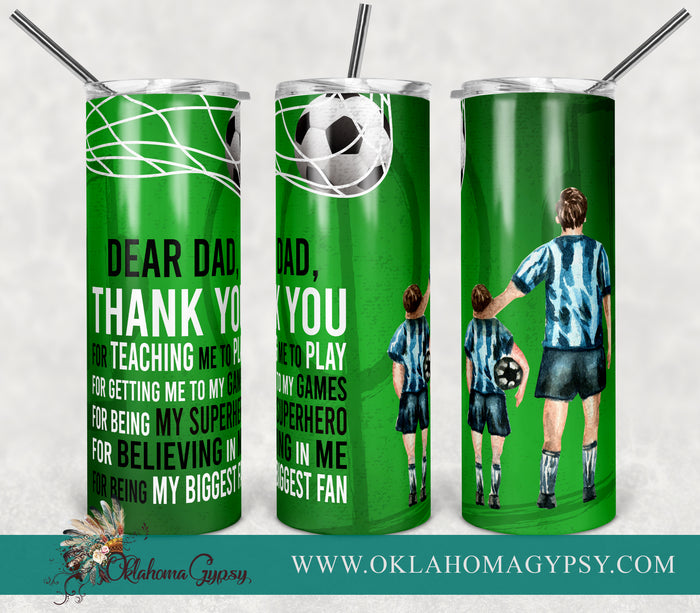 Thank You Dad Poem - Soccer Digital File Wraps