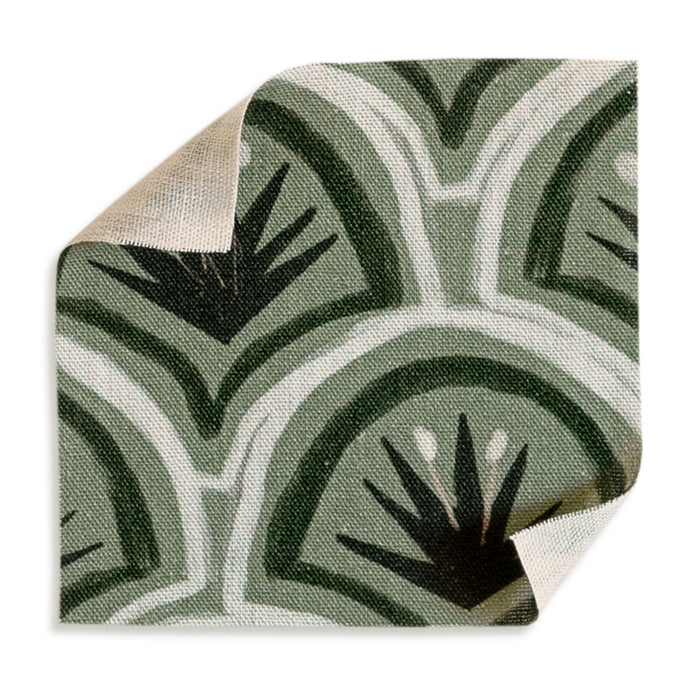 Thatcher Forest fabric swatch from Pepper Home showcasing a custom, made-to-order design for stylish interiors.