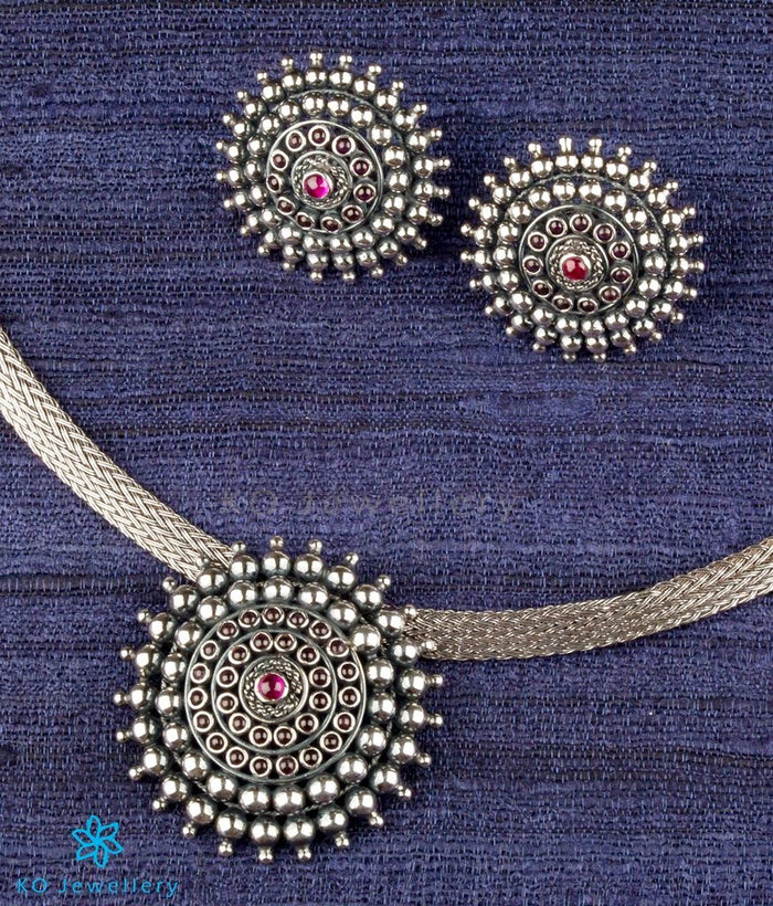 The Aditi Silver Necklace (Oxidised)