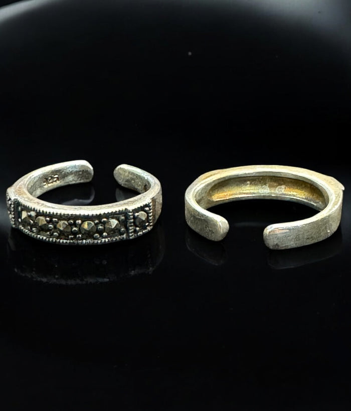 The Aisha Silver Marcasite Toe-Rings
