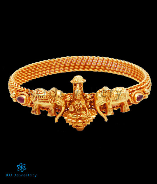 The Gajalakshmi Silver  Bracelet-Single (Size 2.2/2.4/2.6/2.8)