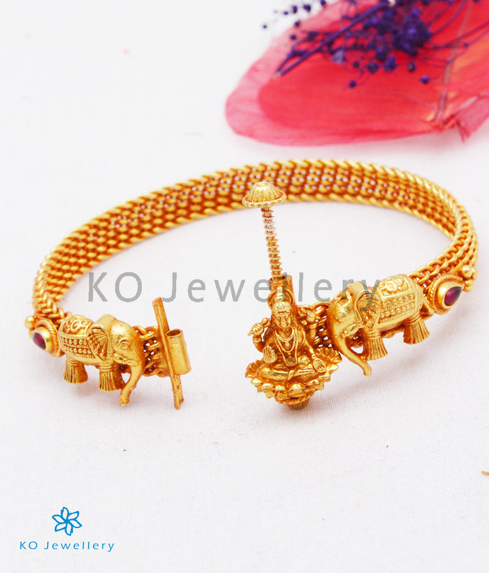 The Gajalakshmi Silver  Bracelet-Single (Size 2.2/2.4/2.6/2.8)
