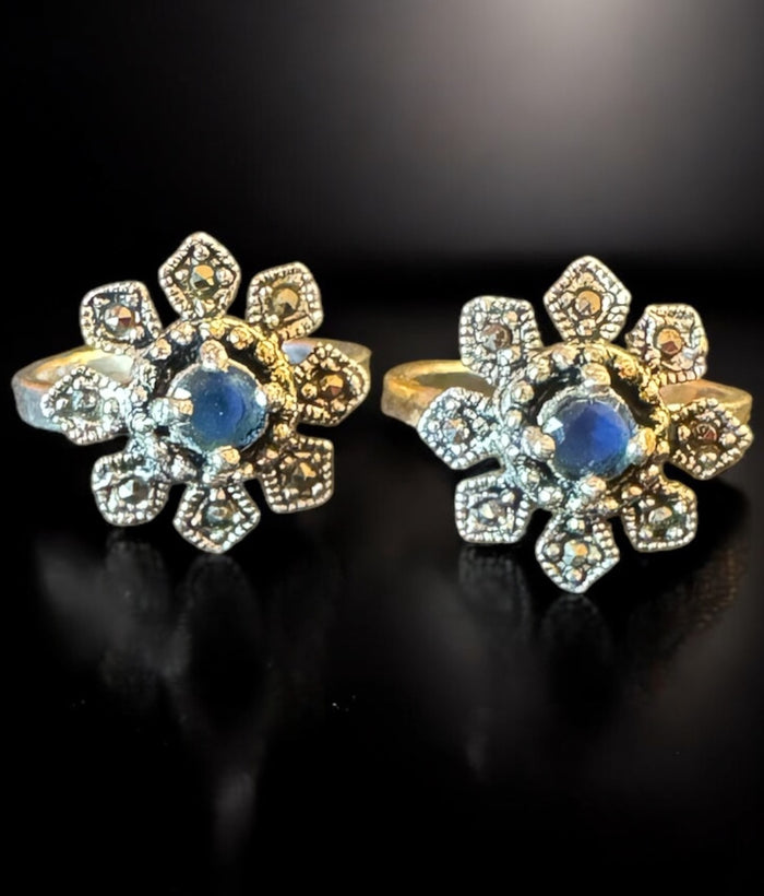 The Neel Silver Marcasite Toe-Rings