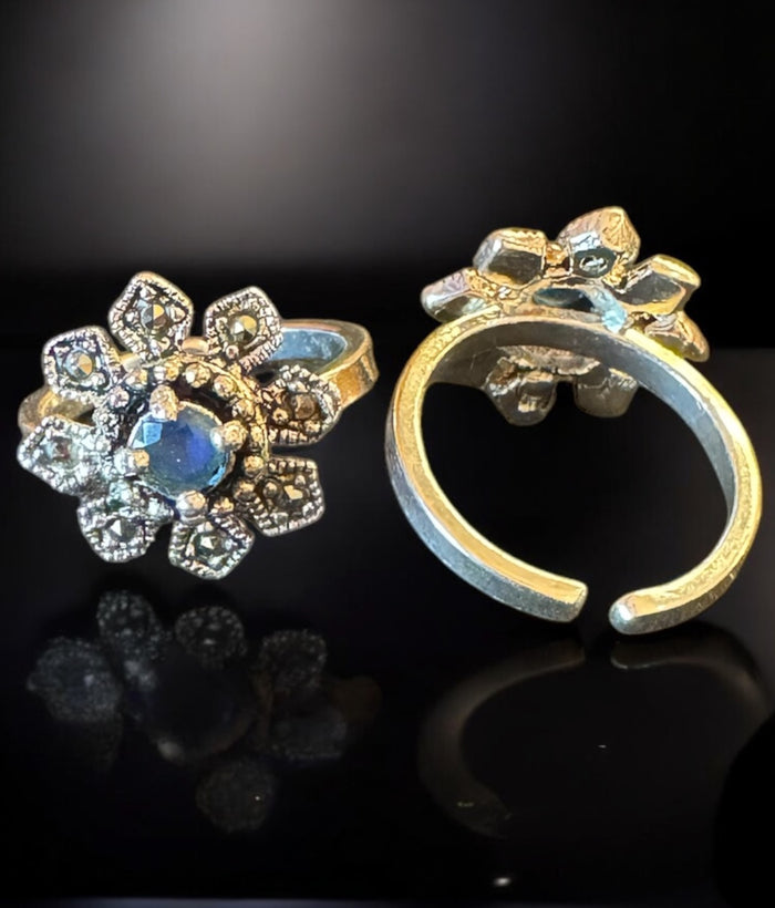 The Neel Silver Marcasite Toe-Rings