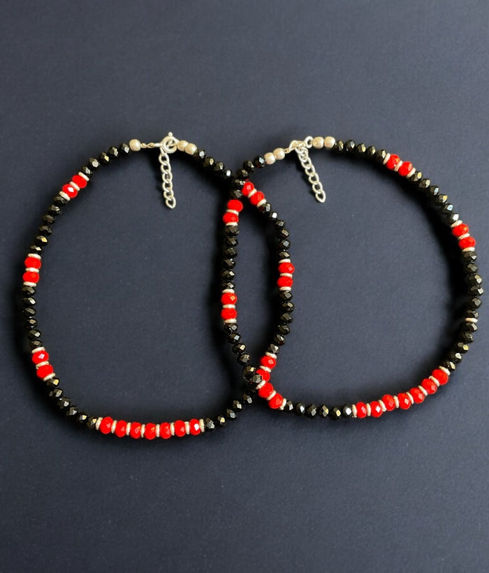 The Tarinika Silver Blackbead Anklets