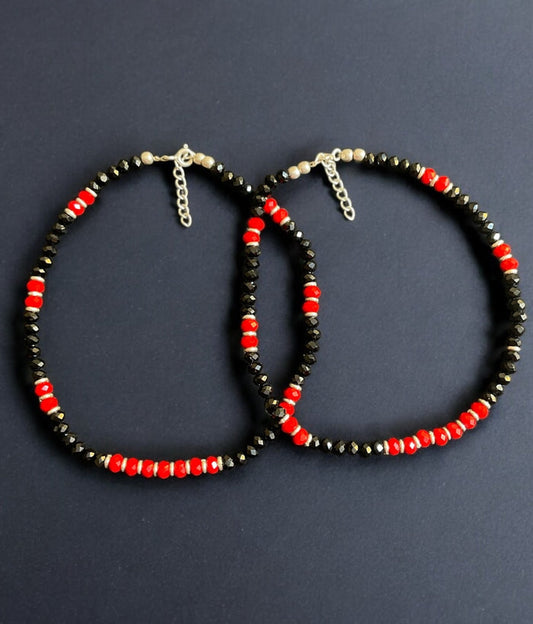 The Tarinika Silver Blackbead Anklets