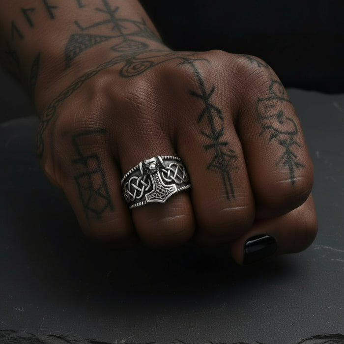 The Titanium Mjolnir Ring