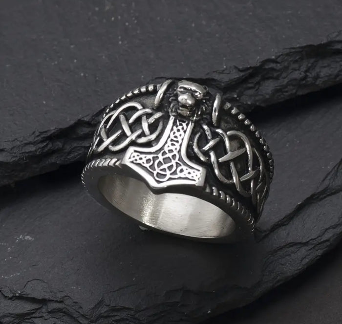 The Titanium Mjolnir Ring