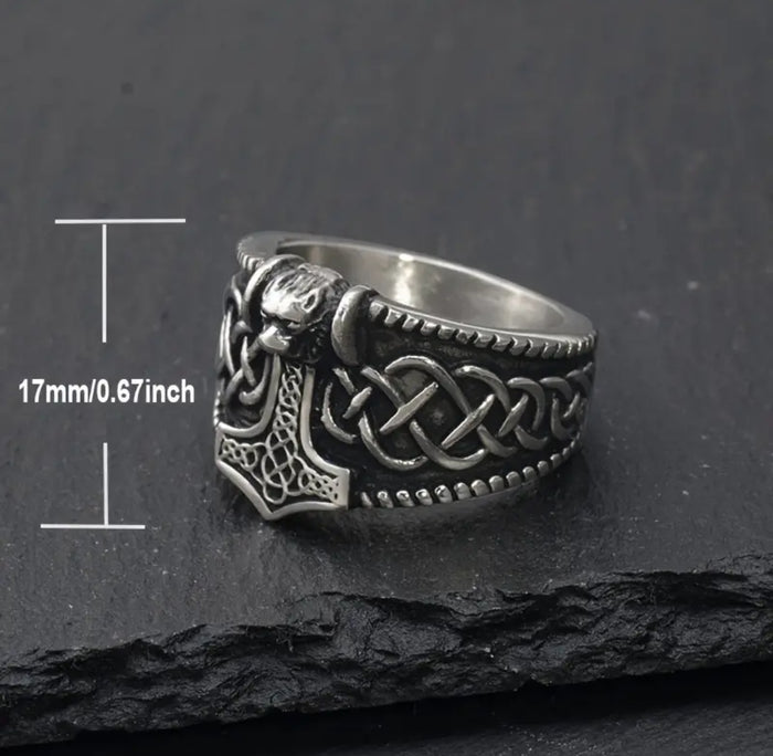 The Titanium Mjolnir Ring