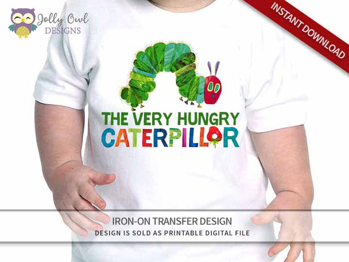 The Very Hungry Caterpillar Iron On Transfer Design Birthday Shirt