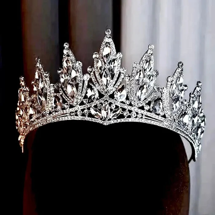 Wedding Hair Accessories - Silver Rhinestone Bridal Tiara