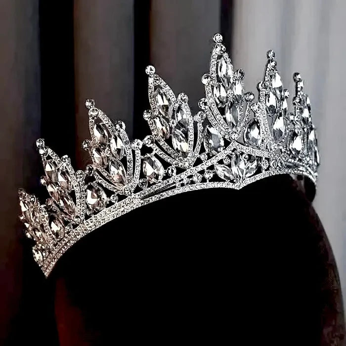 Wedding Hair Accessories - Silver Rhinestone Bridal Tiara