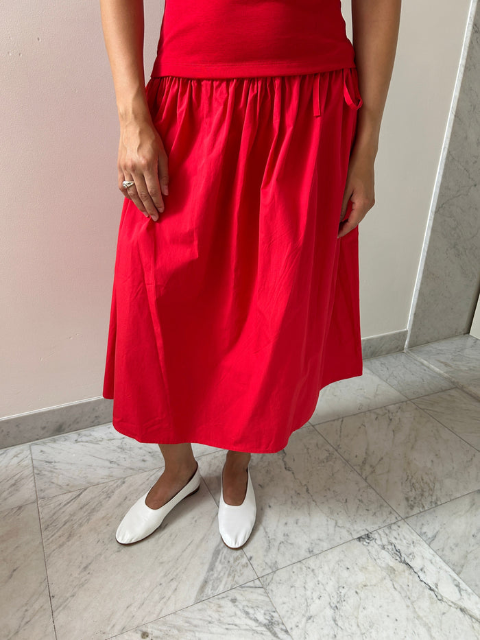 Tie Skirt, Red Brooke Callahan