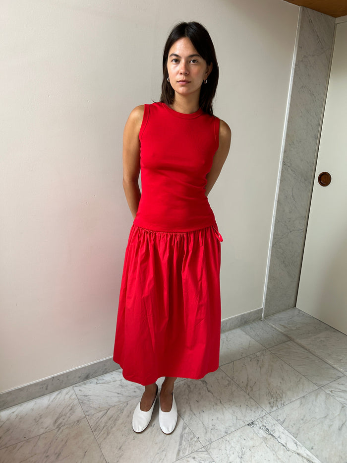 Tie Skirt, Red Brooke Callahan