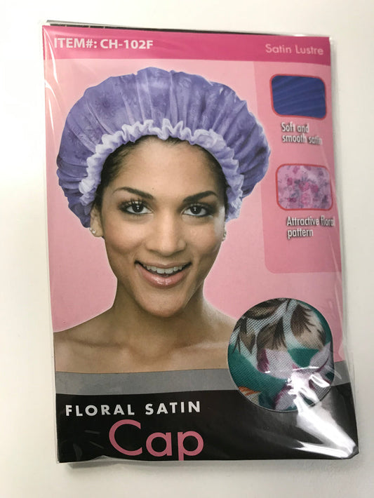 Tiffany Floral Satin Cap #CH102F - Dozen Pack - Palms Fashion Inc.