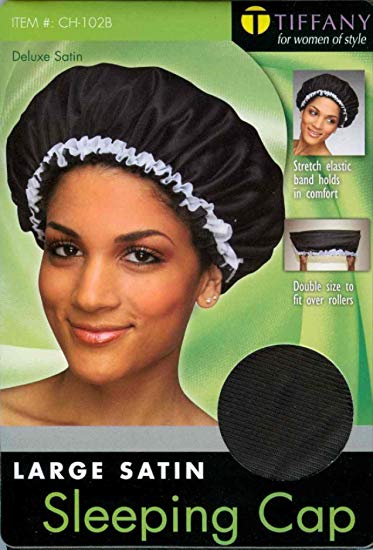 Tiffany Large Satin Sleeping Cap #CH102B - Dozen Pack - Palms Fashion Inc.