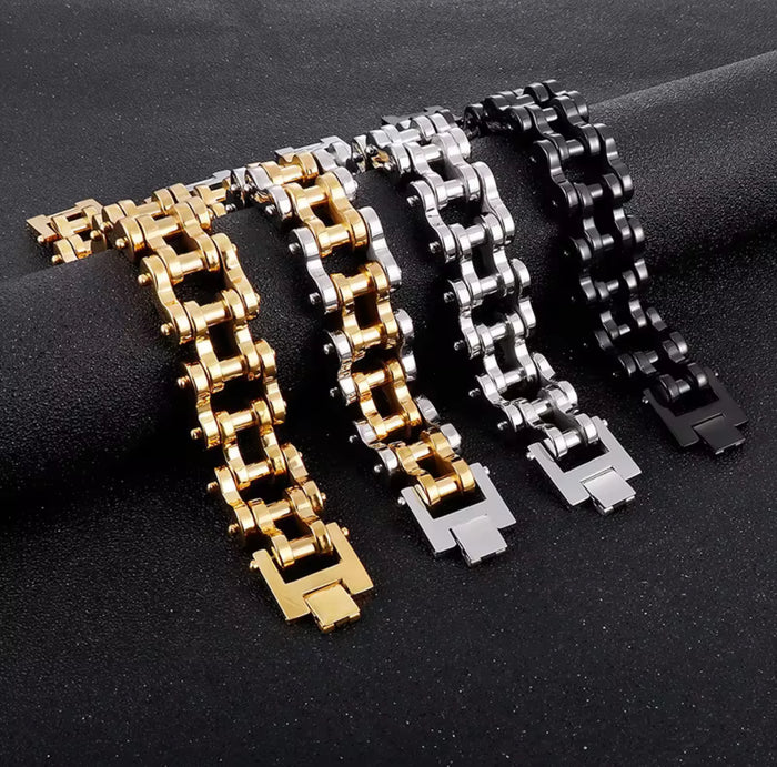 Titanium Heavy Bike Chain Bracelet
