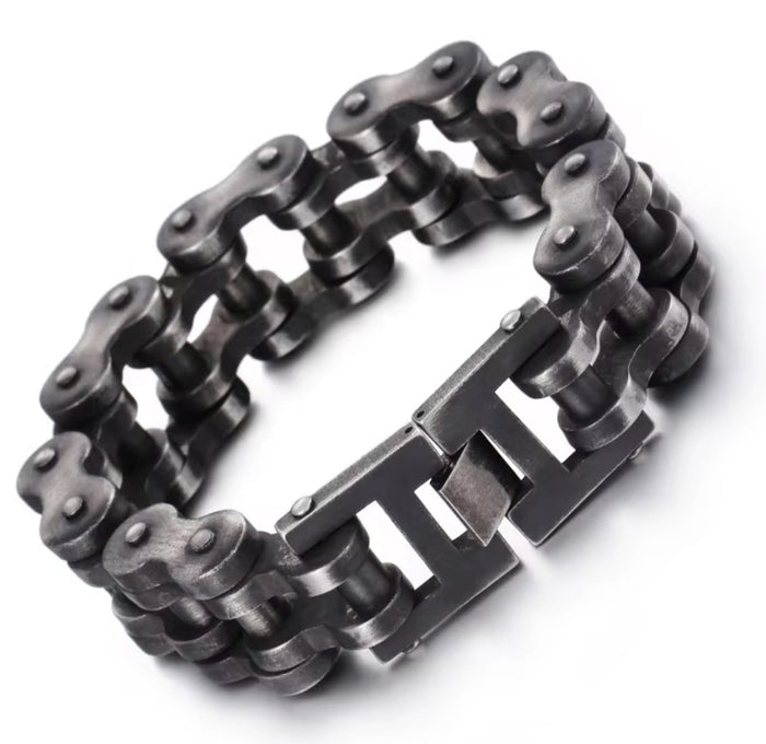 Titanium Heavy Bike Chain Bracelet
