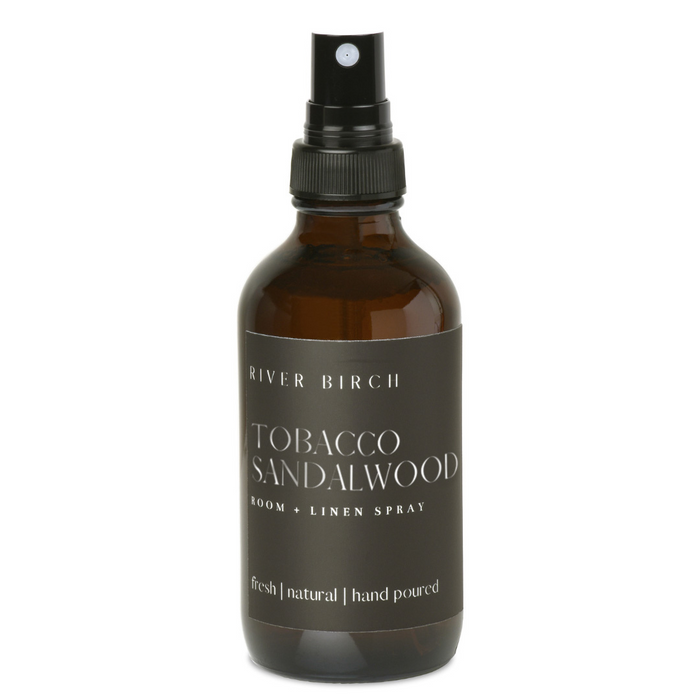 Tobacco Sandalwood  - 4 oz Amber Glass Room + Linen Spray