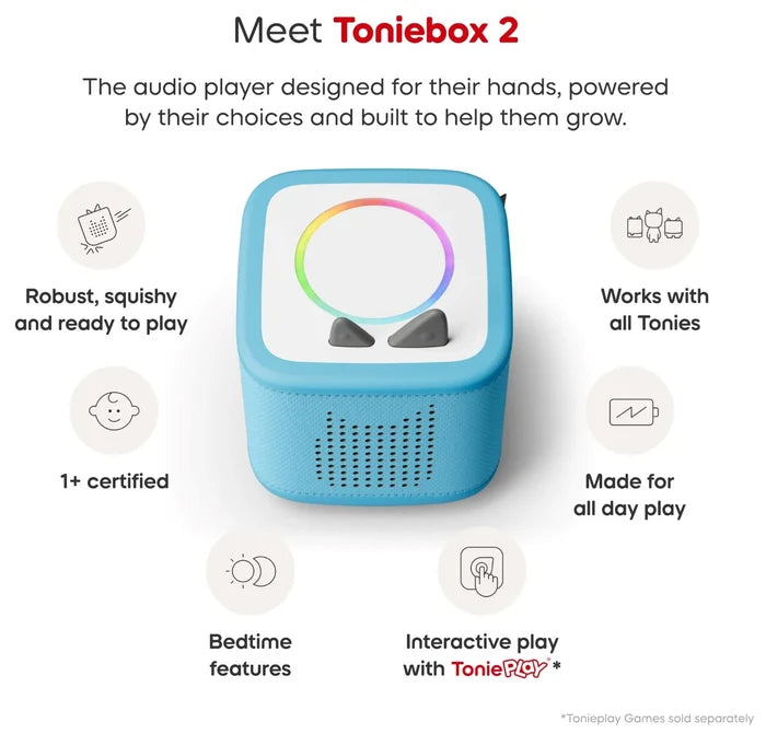 Tonies - Toniebox 2 Starter Set - Sky Blue - Features