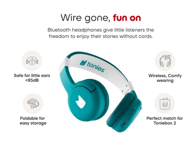 Tonies Headphones - Bluetooth - Tropical Teal - Feature 1