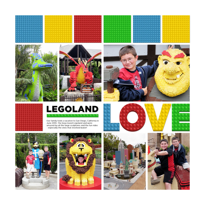 Toys Stack It Brick Elements Digital Scrapbook Kit
