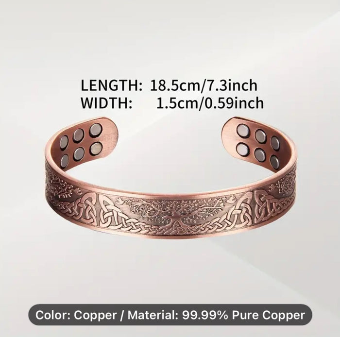 Tree of Life - Copper Magnetic Bracelet,
