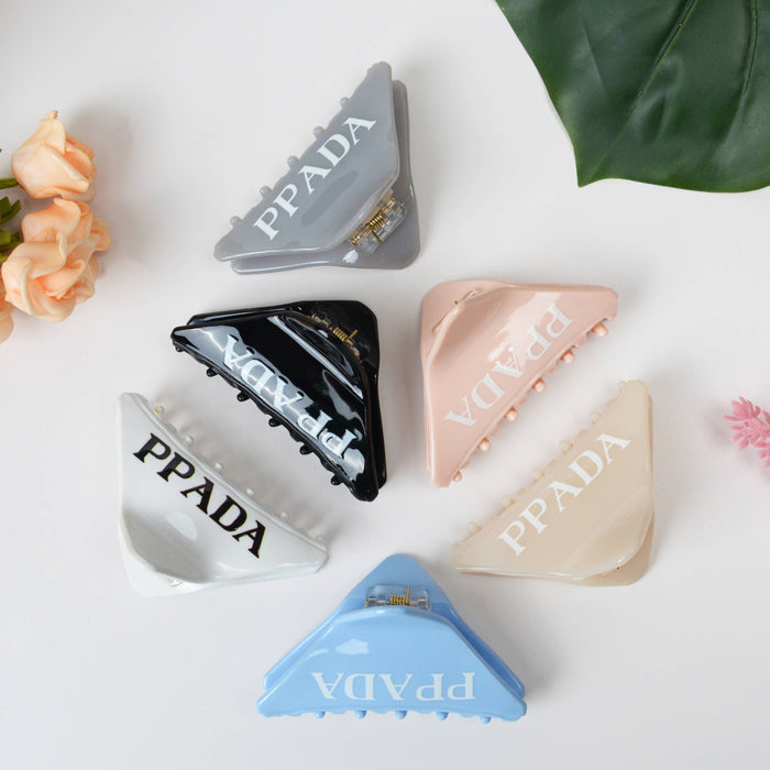 Triangle Acetate Solid Sweet Hair Claw Clip