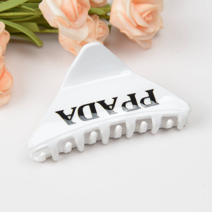 Triangle Acetate Solid Sweet Hair Claw Clip
