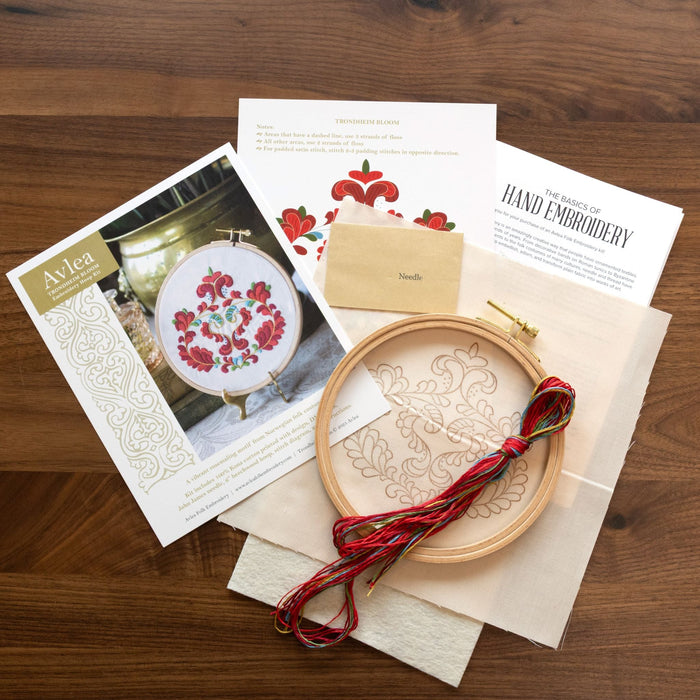Trondheim Bloom embroidery hoop kit