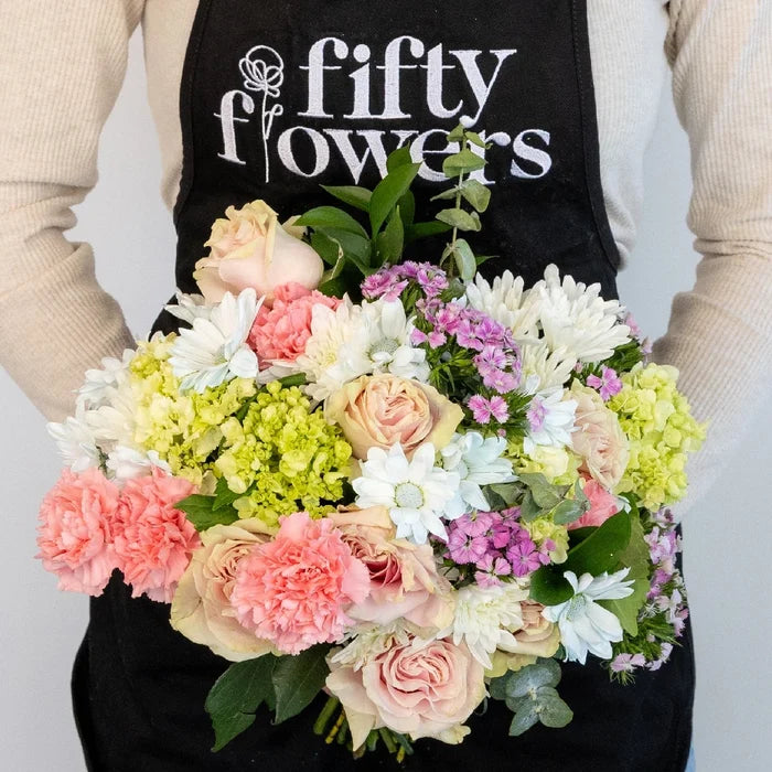 Cotton Candy Flower Bouquet Hand - Image
