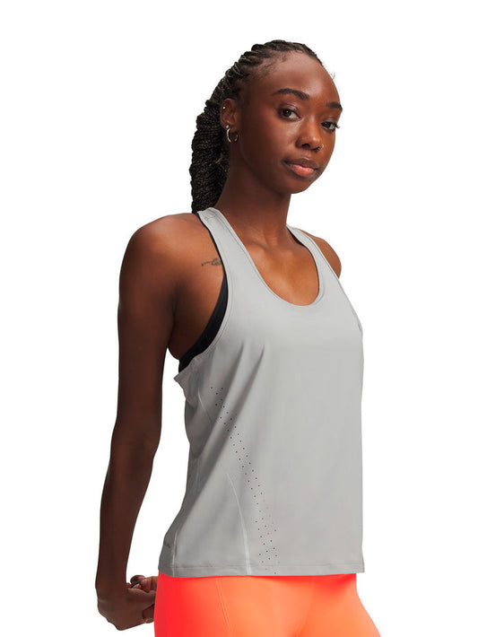 UA Velociti Pro Tank gris para mujer