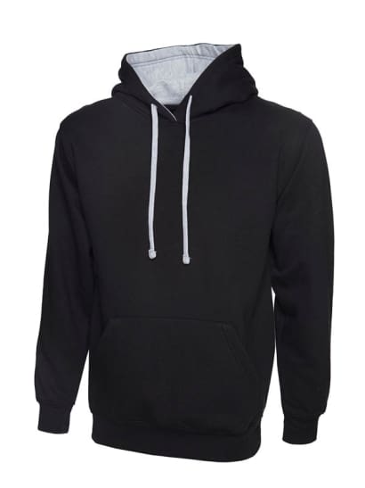 Uneek contrast hoody hooded sweatshirt -507