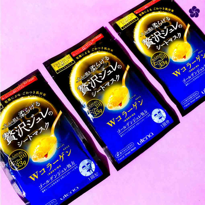 Utena Premium Puresa Blue. Golden Jelly Facial Sheet mask. Best Japanese Face Masks. Murasaki Japanese. Japanese Skincare Shop Europe