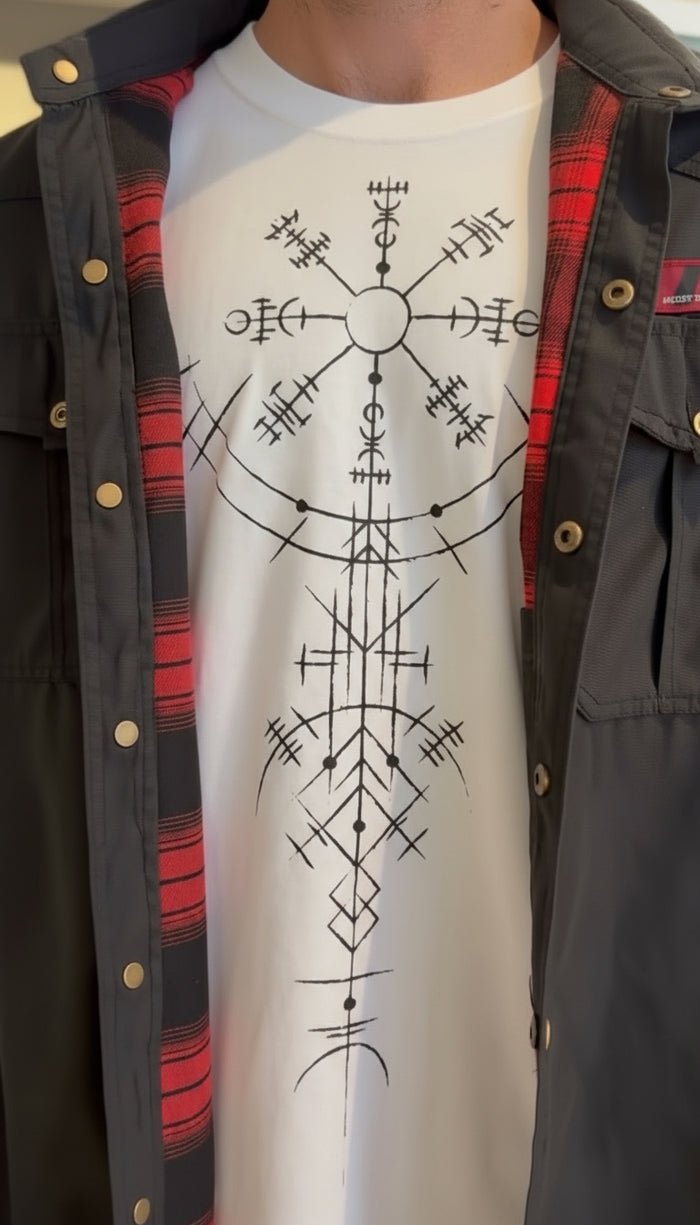 Vegvisir Pre-Shrunk White Short Sleeve T-Shirt