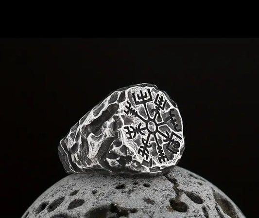 Vegvisir Series - Stainless Steel Viking Compass Ring
