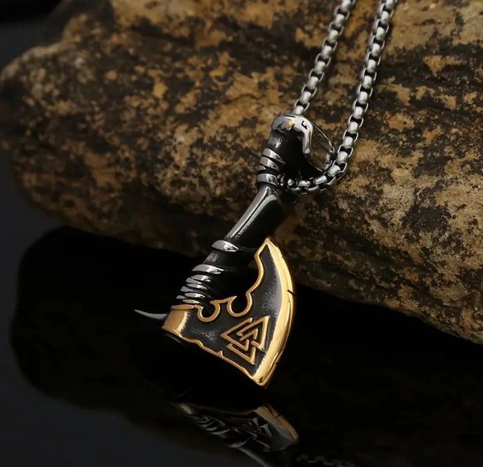 Viking Axe Pendant Necklace