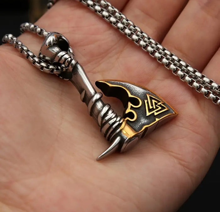 Viking Axe Pendant Necklace