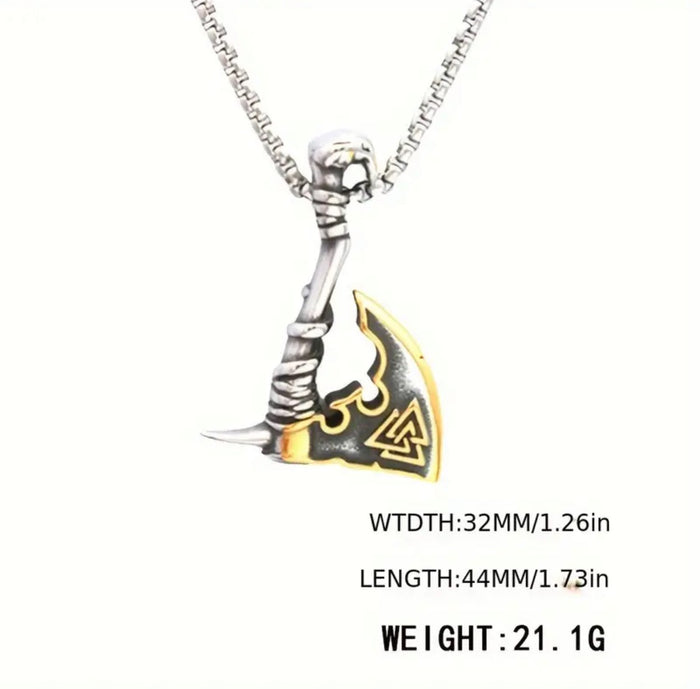 Viking Axe Pendant Necklace