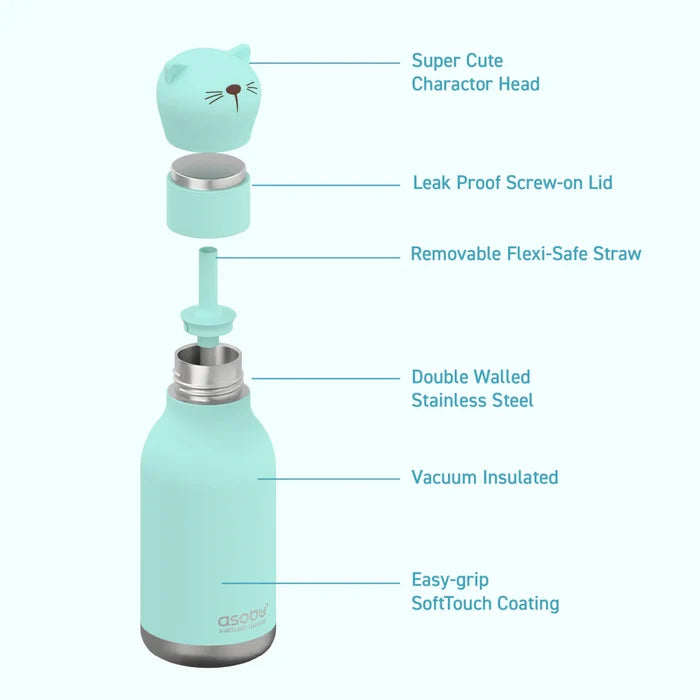Asobu - Water Bottle - Bestie - Kitty - Features