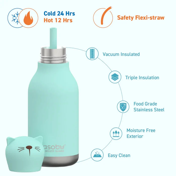 Asobu - Water Bottle - Bestie - Kitty - Features 2