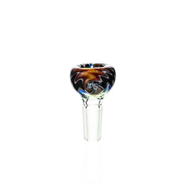 Close-up of Waterhouse Glass Bowl Piece 48 dry herb slide
