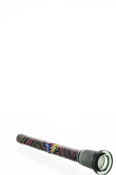 Close-up of Waterhouse Glass 6 inch worked downstem with 6 slits - Smoke Spot Smoke Shop
