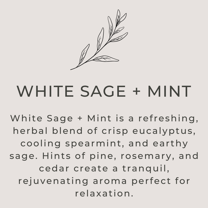 White Sage + Mint - 4 oz Amber Glass Room + Linen Spray